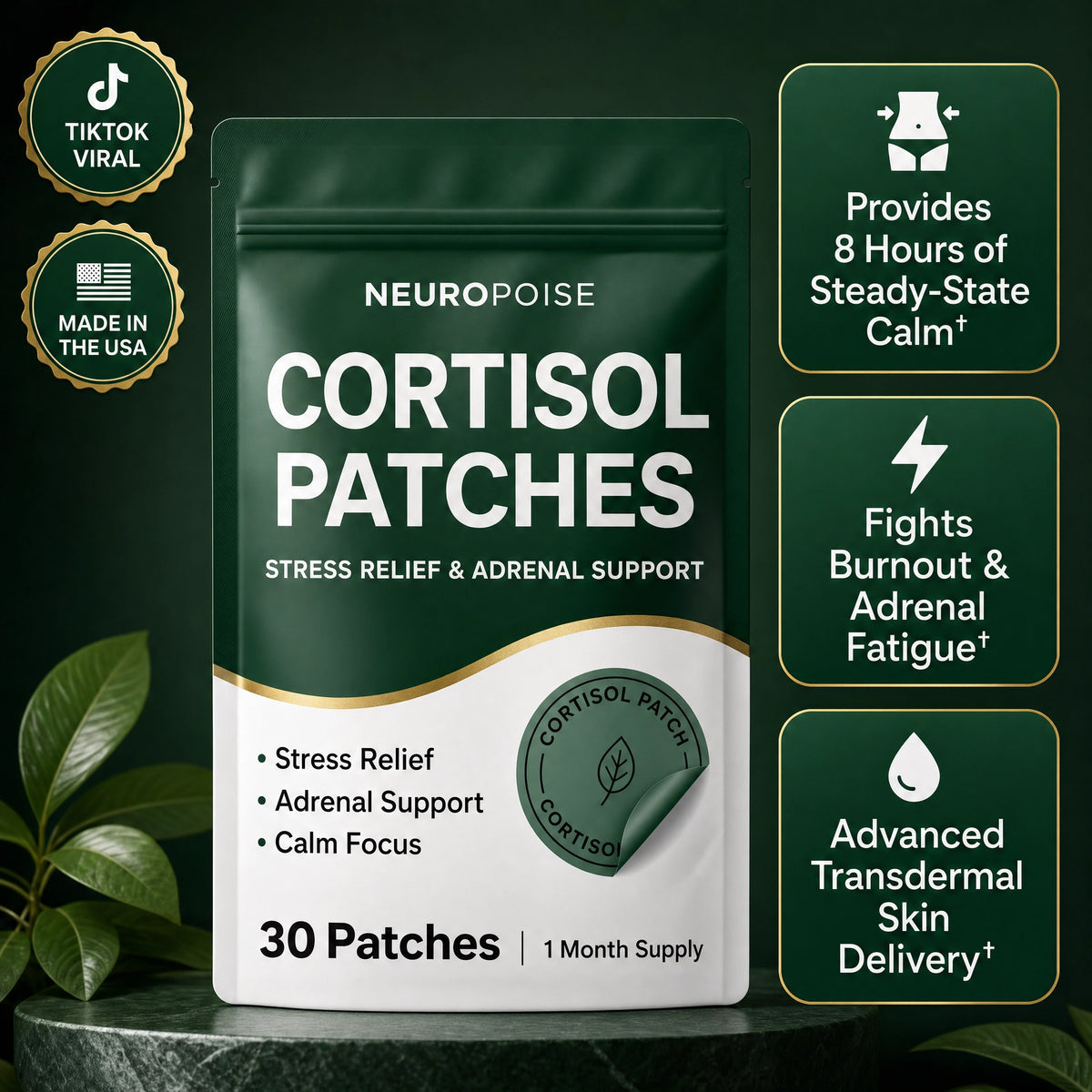 Neuropoise™ Cortisol Patches