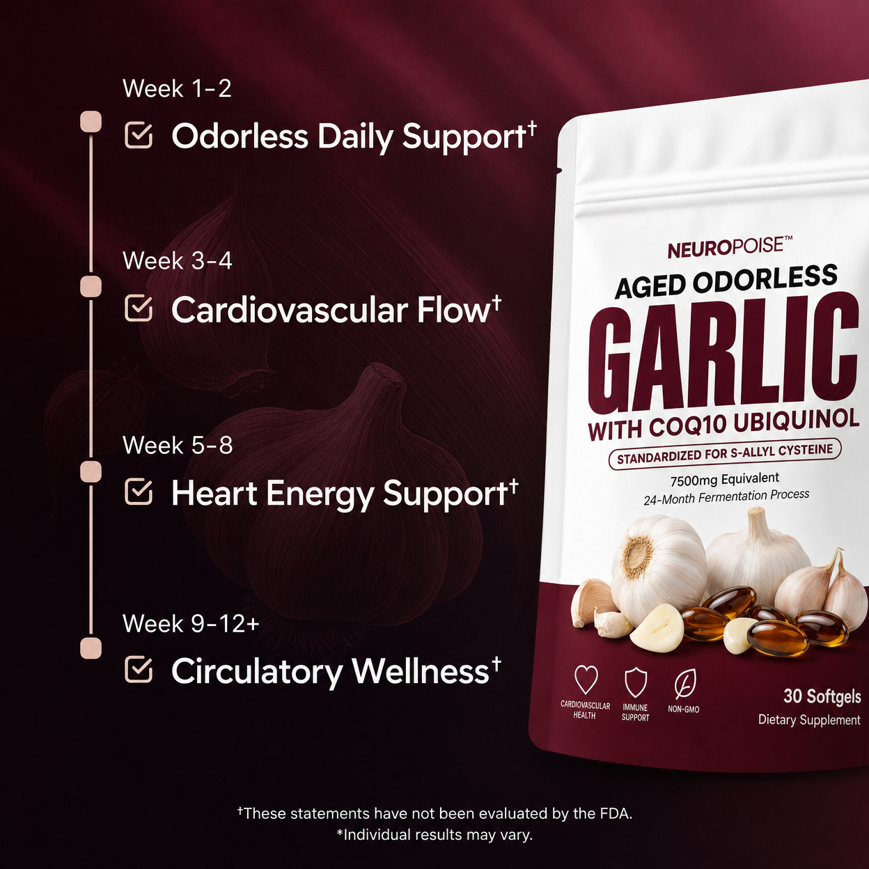 Neuropoise™ Aged Odorless Garlic