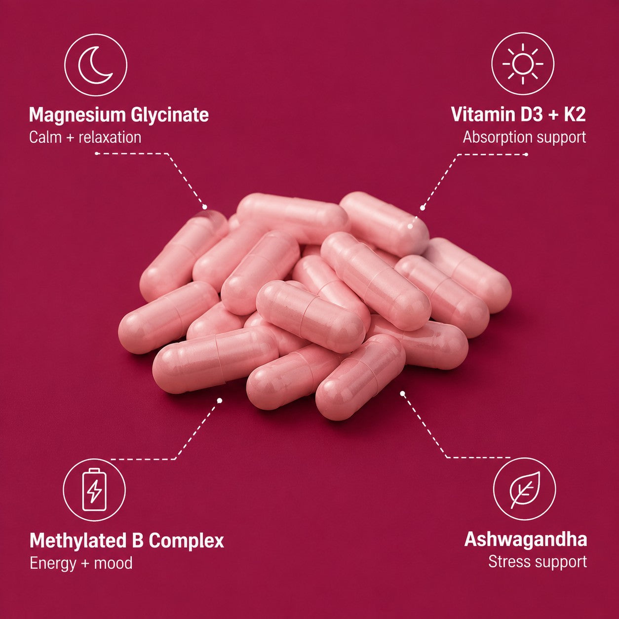 Key ingredients in Neuropoise Magnesium Complex capsules