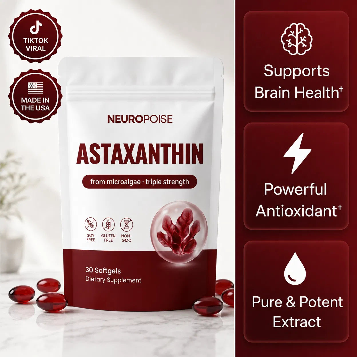 Neuropoise™ Astaxanthin Softgels